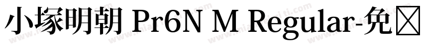 小塚明朝 Pr6N M Regular字体转换